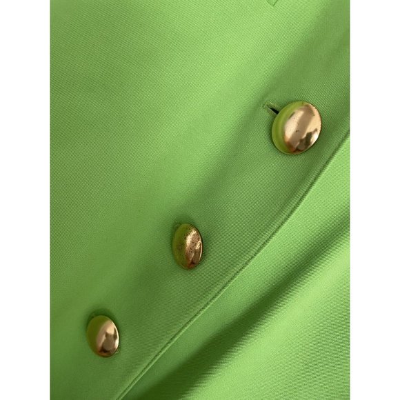 Escada Apple Green Gold  Button Jacket - Sz 40  8/10 Professionally Cleaned - Picture 13 of 15
